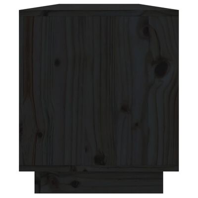 vidaXL TV-benk svart 110,5x34x40 cm heltre furu