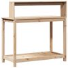 vidaXL Pottebord med hyller 108x50x109,5 cm heltre furu