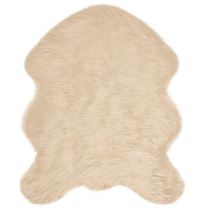 vidaXL Faux Skinnmatte Tafalla Beige 50 x 80 cm Polyester