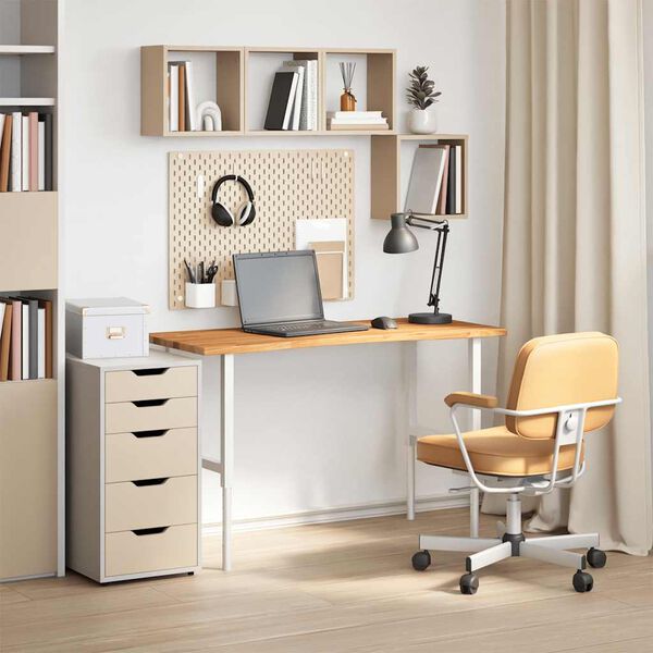 vidaXL Bordplate lysebrun 120x60x2,5 cm rektangul&aelig;r heltre eik