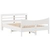 vidaXL Sengeramme med hodegavl hvit 120x190 cm heltre furu