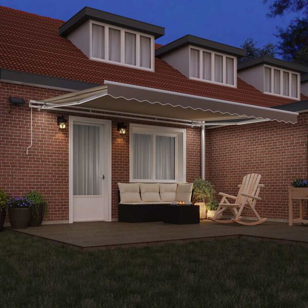 vidaXL Innvendbar Markise Beige 450 &times; 300 cm Stoff og st&aring;l