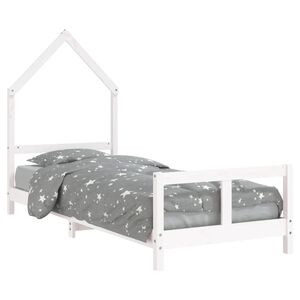 vidaXL Barnesengeramme hvit 80x200 cm heltre furu
