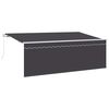 vidaXL Uttrekkbar markise Antrasitt 350 x 200 cm