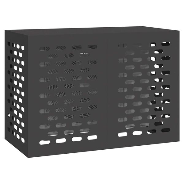 vidaXL Deksel til klimaanlegg Svart 100 x 50 x 70 cm Stål