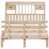 vidaXL Seng med bokhylle uten madrass 135x190 cm heltre furu