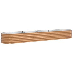 vidaXL Hevet bed Brun 400 x 80 x 44 cm St&aring;l