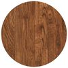 vidaXL Bordplate &Oslash; 30 x 4 cm Rund Massivt Eiketre Lys Brun