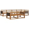 vidaXL Utend&oslash;rs sofa-sett 7 pcs Naturlig Solid akasietre