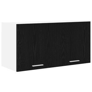 vidaXL Hengende skap med d&oslash;r Svart Eik 80 x 31 x 40 cm Konstruert tre
