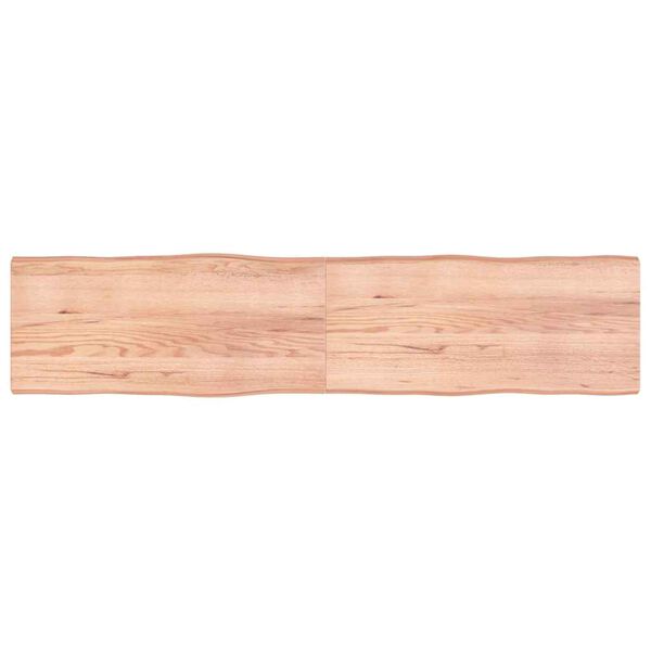 vidaXL Bordplate lysebrun 220x50x(2-4)cm behandlet heltre naturlig