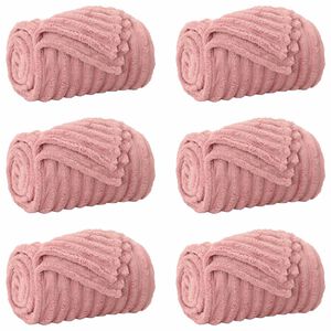 vidaXL Kastepledd 6 stk. Rosa 150 x 130 cm 2.85 kg Fleece