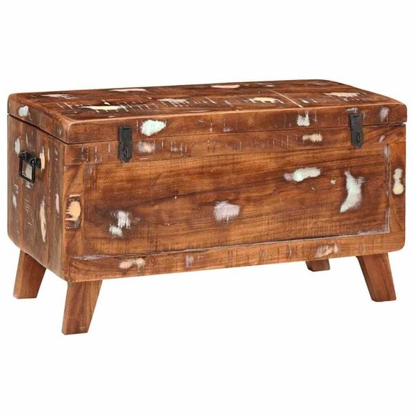 vidaXL Lagringsboks med lagring 70 x 35 x 40 cm gjenvunnet heltre