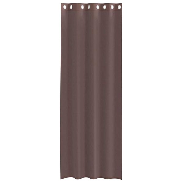 vidaXL Voilegardiner med grommets 2 stk brun 140x260 cm