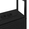 vidaXL Oppbevaringshodegjerde med Ladeplass Svart eik 83 x 15 x 98 cm