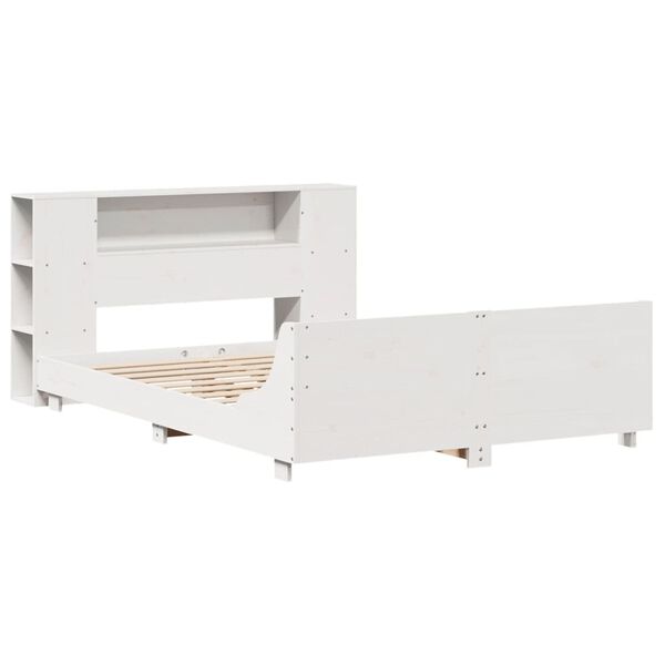 vidaXL Sengeramme uten madrass hvit 150x200 cm heltre furu