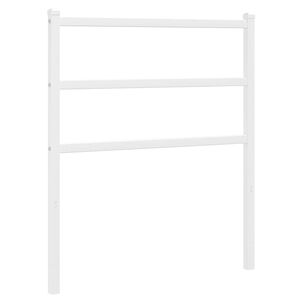 vidaXL Utskiftbar sengegavl i metall hvit 75 cm