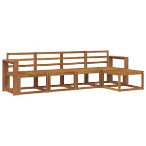 vidaXL Utend&oslash;rs sofa-sett 5 pcs Naturlig Solid akasietre