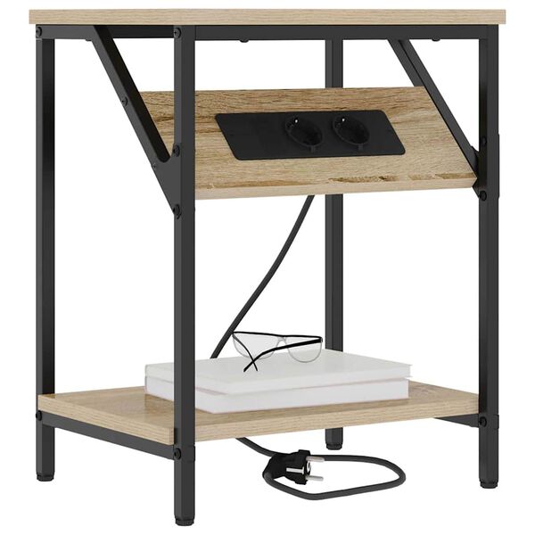 vidaXL Nattbordskap Sonoma eik 38 x 30 x 48 cm Konstruert tre