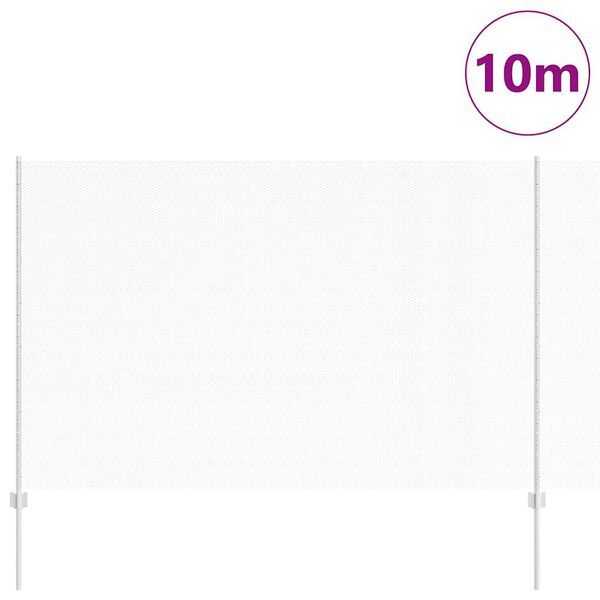 vidaXL Gjerde og St&oslash;tte s&oslash;lv 1,6 x 10 m St&aring;l