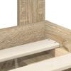 vidaXL Sengestamme med madrass Sonoma eik 150 x 200 cm Massiv furu