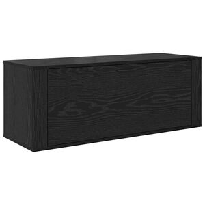 vidaXL Sko Skap 100 x 35 x 38 cm Konstruert tre Svart eik