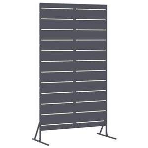 vidaXL Personvernsvegg 100 x 50 x 180 cm St&aring;l Antrasitt