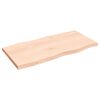 vidaXL Bordplate 100x50x(2-4) cm ubehandlet heltre eik naturlig kant