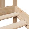 vidaXL Seng med bokhylle uten madrass 160x200 cm heltre furu