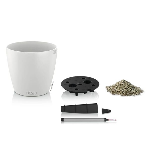 LECHUZA Plantekasse CLASSICO Color 18 ALL-IN-ONE hvit