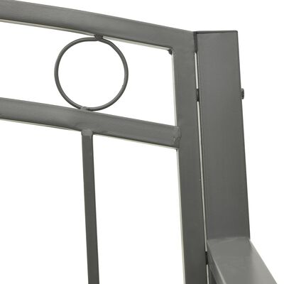 vidaXL Hagebenk grå 120 cm stål