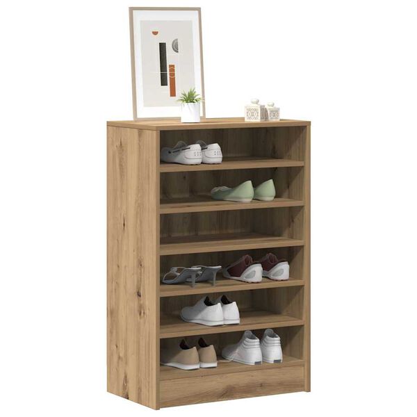 vidaXL Skoskap artisan eik 60x35x92 cm konstruert tre