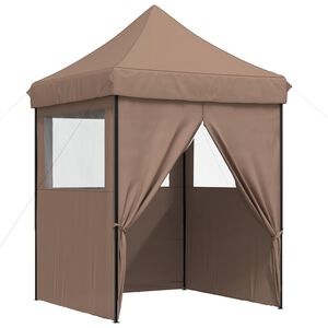 vidaXL Partytelt 200 x 200 x 306 cm Brun Oxford Stoff