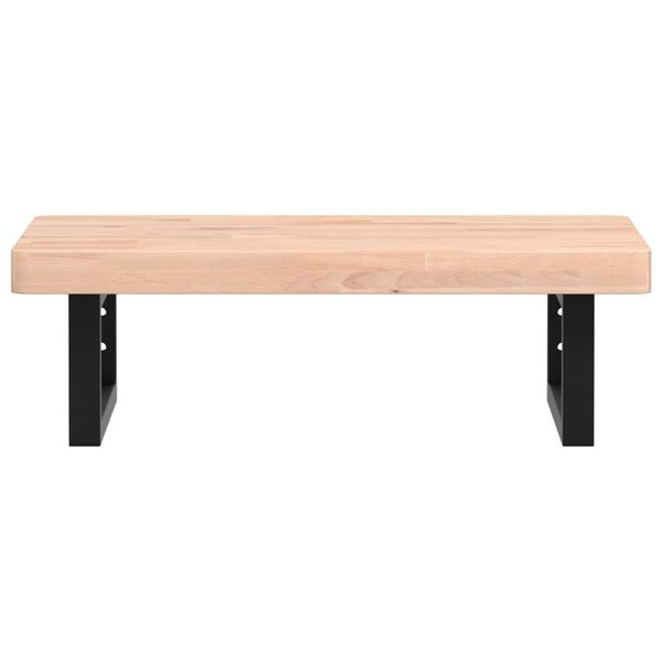 vidaXL Servanthylle veggmontert st&aring;l og heltre b&oslash;ketre