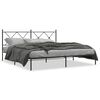 vidaXL Sengeramme i metall med sengegavl svart 183x213 cm