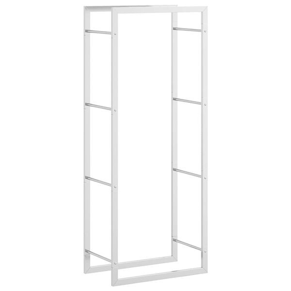 vidaXL Vedstativ 50x28x132 cm rustfritt st&aring;l