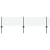 vidaXL Gjerde med stolpe gr&oslash;nn 0,4 x 10 m St&aring;l og PVC