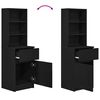 vidaXL Nattbord svart 39x35x125 cm konstruert tre