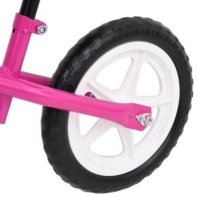 vidaXL Balansesykkel med 12-tommers hjul rosa