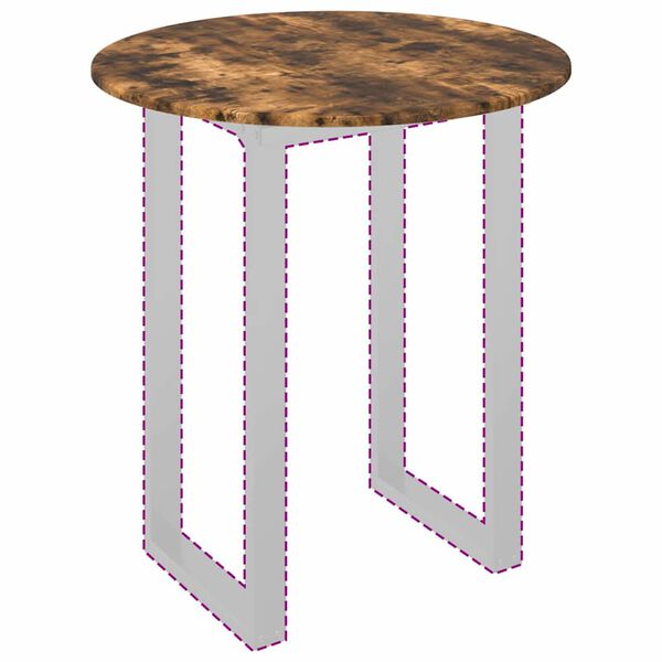 vidaXL Bordplate R&oslash;kt eik 70 x 70 x 1,5 cm Konstruert tre