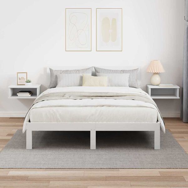 vidaXL Nattbord 2 pcs Hvit 40 x 31 x 15 cm Konstruert tre