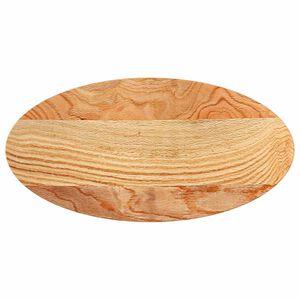 vidaXL Bordplate lysebrun 80x40x2 cm oval heltre eik