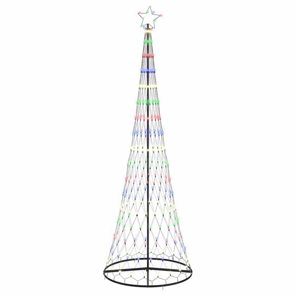vidaXL LED juletre Flerfarget 100.5 x 100.5 x 302.5 cm Metall