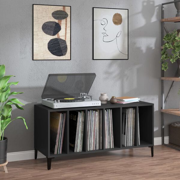 vidaXL Hifi-benk svart 100x38x48 cm konstruert tre