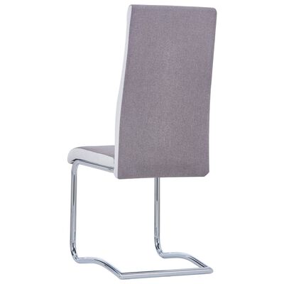 vidaXL Frittbærende spisestoler 2 stk gråbrun stoff