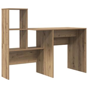 vidaXL Skrivebord Artisan Eik Konstruert tre 131,5 x 50 x 106,5 cm