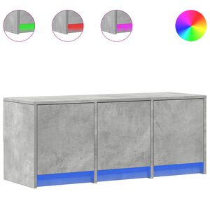 vidaXL TV-benk med LED betonggr&aring; 97x34x40 cm konstruert tre