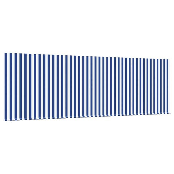 vidaXL Innvendbar Markise Bl&aring; og hvite 350 x 200 cm Stoff og metall