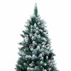 vidaXL Kunstig juletre med 300 LED grønn 210 cm PVC og Stål og Plast