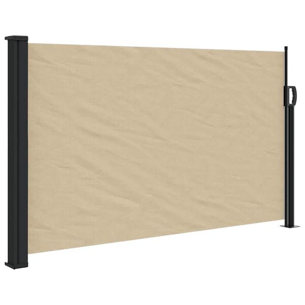 vidaXL Uttrekkbar sidemarkise beige 120x500 cm
